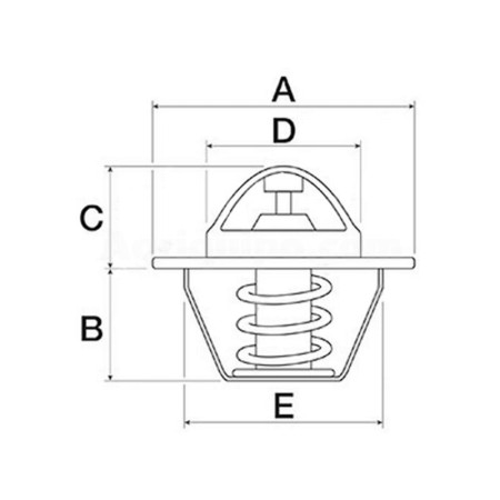 Termostato Ø 60 Mm - Alt. 59 Mm - 83°C Para Tractor Fendt, Landini, Massey Ferguson, Steyr, Valmet/Valtra 2