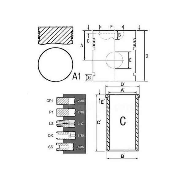 Juego De Camisas Para Pistón Ø 88.92 Mm Para Tractor Massey Ferguson