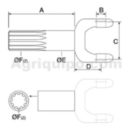 Semi Eje Corto Para Tractor Case-IH, John Deere
