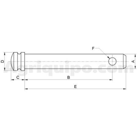Pin para barra tercer punto | Massey Ferguson 2
